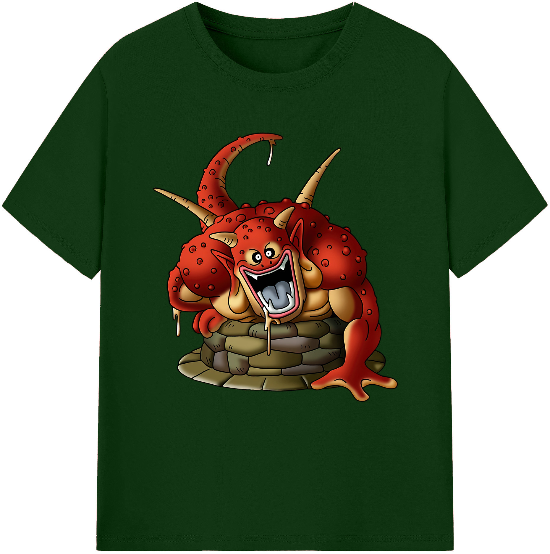 （画像用） ドラゴンクエスト Doragon Kuesuto Dragon Quest 綿100％半袖Tシャツ（フロントプリント）